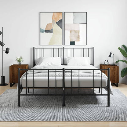 Nachttische 2 Stk. Braun Eichen-Optik 40x40x50 cm Holzwerkstoff - Pazzar.ch