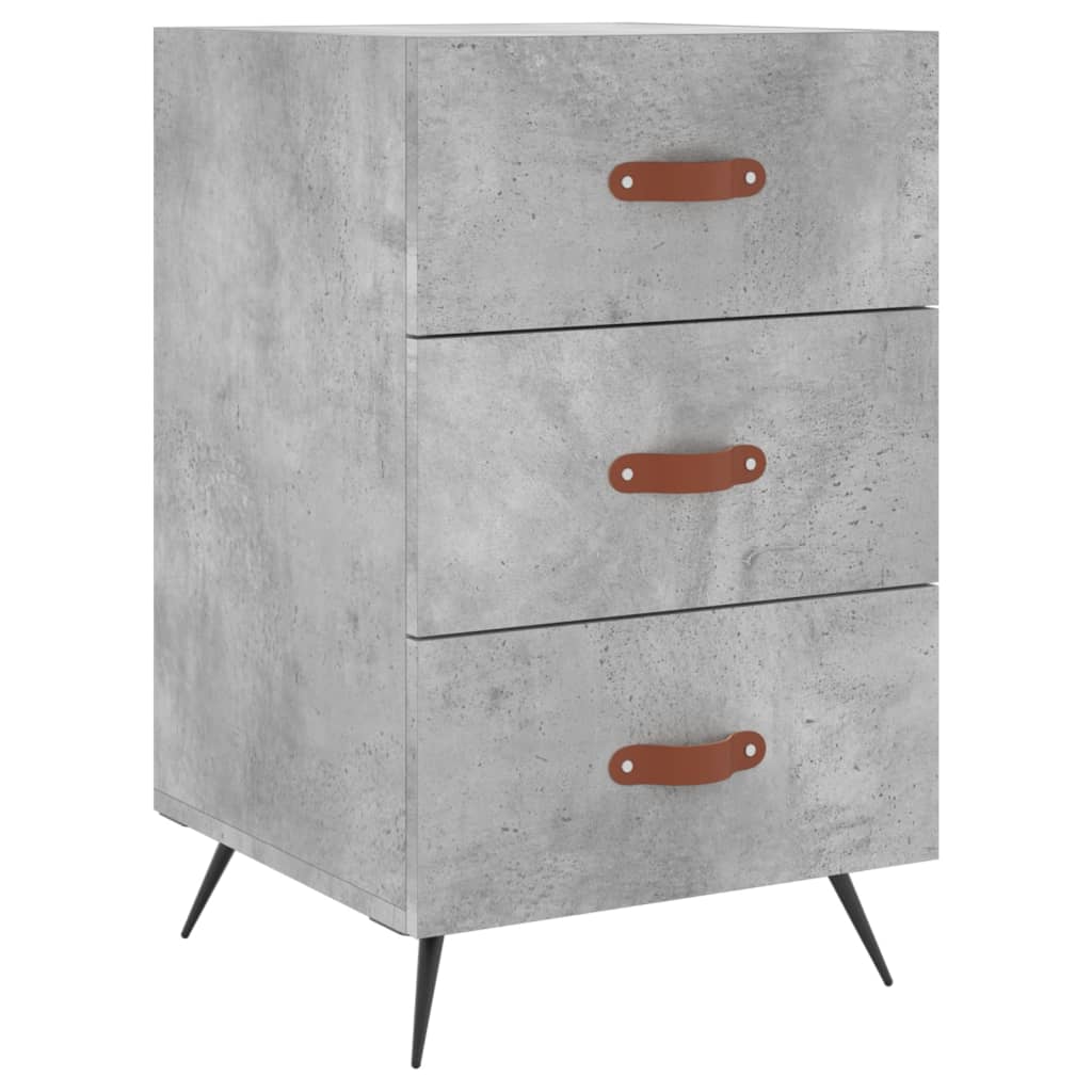 Nachttisch Betongrau 40x40x66 cm Holzwerkstoff - Pazzar.ch