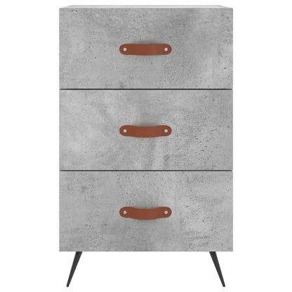 Nachttisch Betongrau 40x40x66 cm Holzwerkstoff - Pazzar.ch