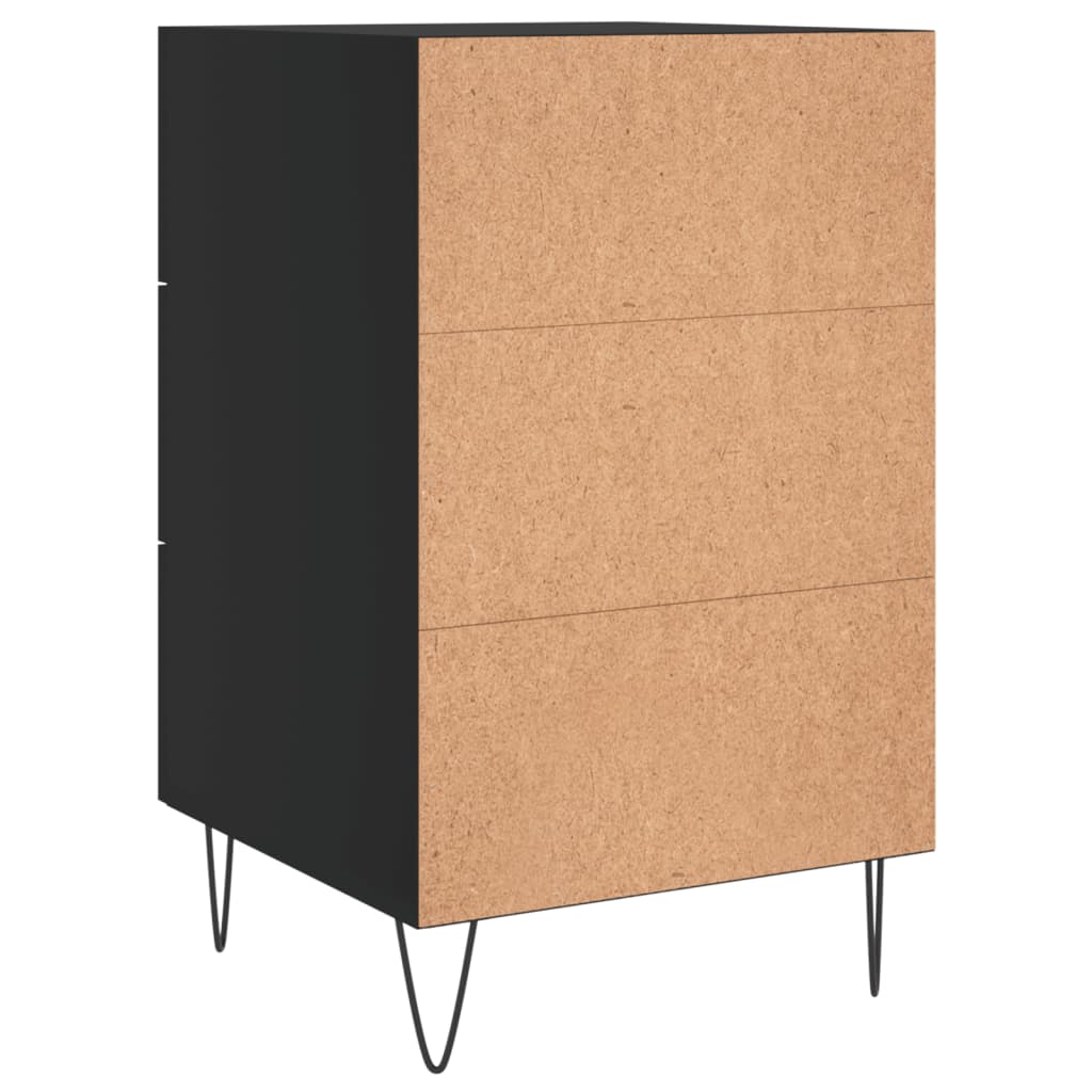 Nachttisch Schwarz 40x40x66 cm Holzwerkstoff - Pazzar.ch