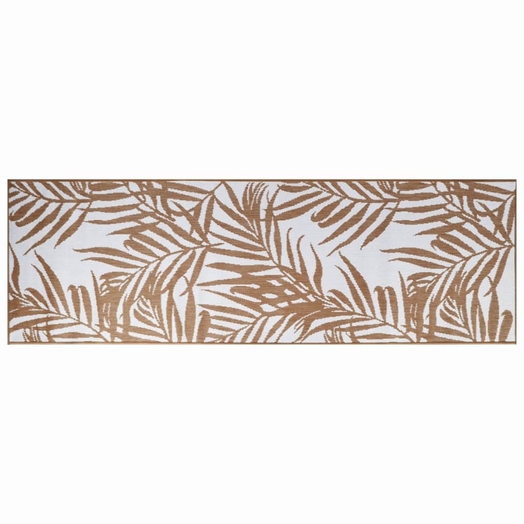 Outdoor-Teppich Braun und Weiß 80x250 cm Beidseitig Nutzbar - Pazzar.ch