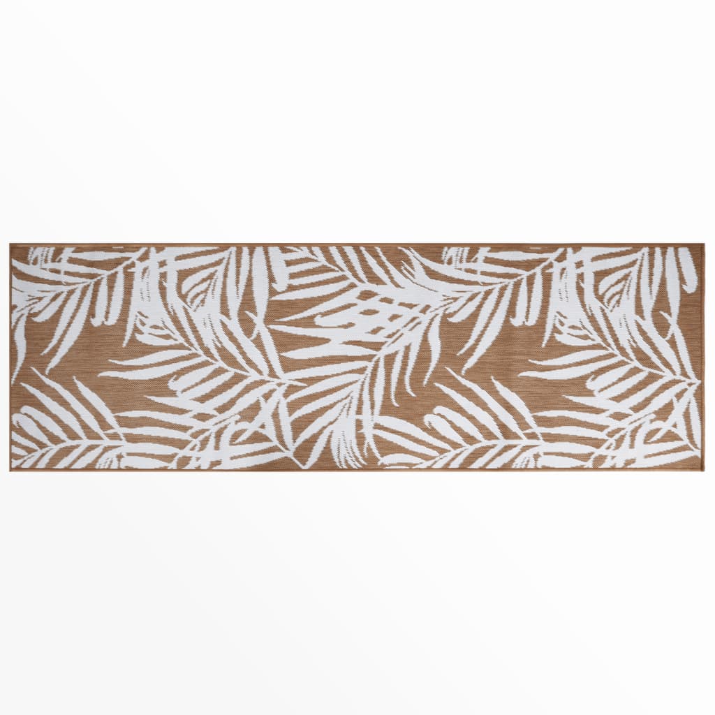 Outdoor-Teppich Braun und Weiß 80x250 cm Beidseitig Nutzbar - Pazzar.ch