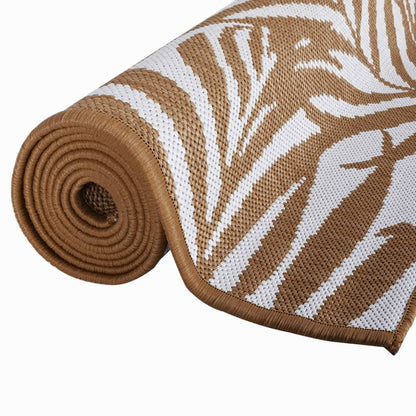 Outdoor-Teppich Braun und Weiß 80x250 cm Beidseitig Nutzbar - Pazzar.ch