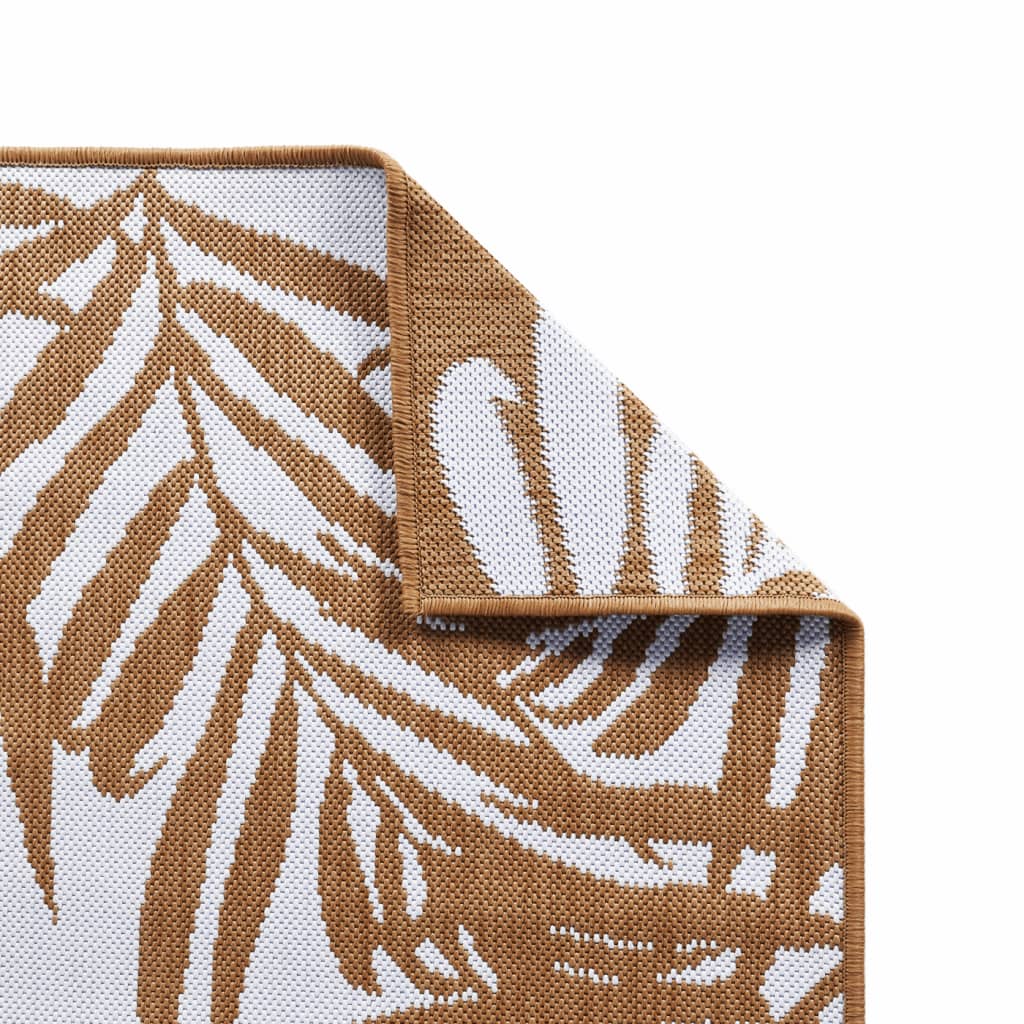 Outdoor-Teppich Braun und Weiß 80x250 cm Beidseitig Nutzbar - Pazzar.ch