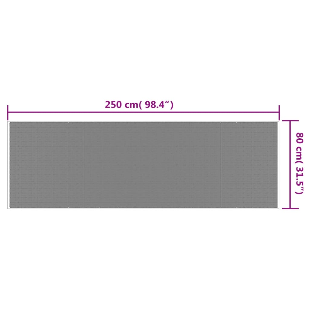 Outdoor-Teppich Braun und Weiß 80x250 cm Beidseitig Nutzbar - Pazzar.ch