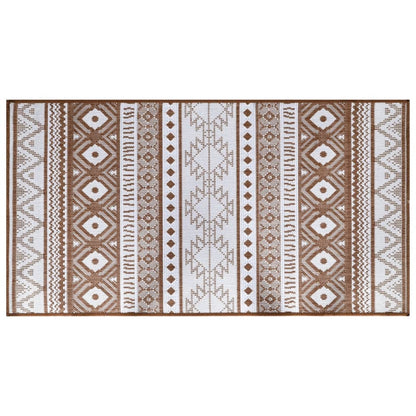 Outdoor-Teppich Braun und Weiß 80x150 cm Beidseitig Nutzbar - Pazzar.ch