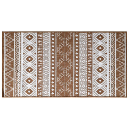 Outdoor-Teppich Braun und Weiß 80x150 cm Beidseitig Nutzbar - Pazzar.ch