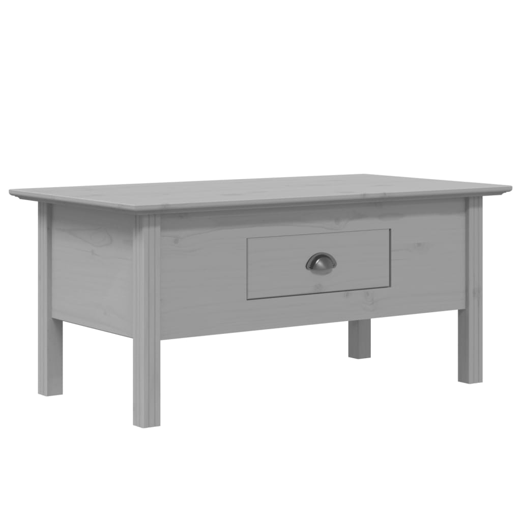 Couchtisch BODO Grau 100x55x45 cm Massivholz Kiefer - Pazzar.ch
