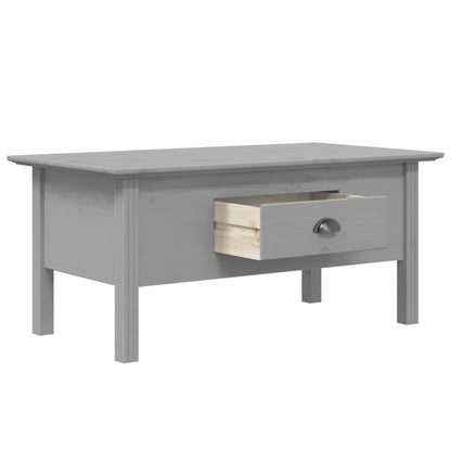 Couchtisch BODO Grau 100x55x45 cm Massivholz Kiefer - Pazzar.ch