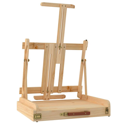 Tischstaffelei mit Schublade 41,5x37x12 cm Massivholz Kiefer - Pazzar.ch