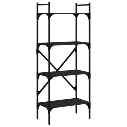 Bücherregal 4 Fächer Schwarz 56x31,5x138,5 cm Holzwerkstoff - Pazzar.ch
