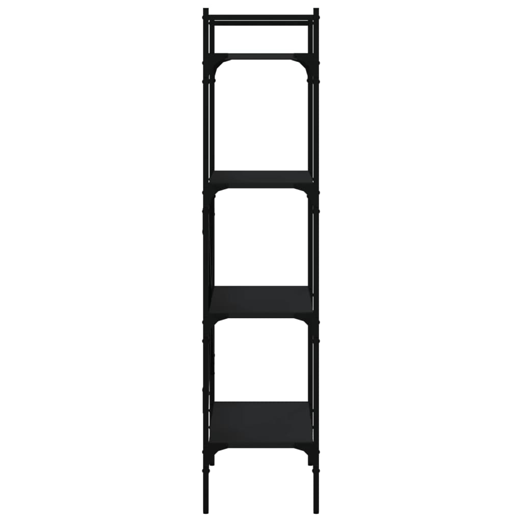 Bücherregal 4 Fächer Schwarz 56x31,5x138,5 cm Holzwerkstoff - Pazzar.ch