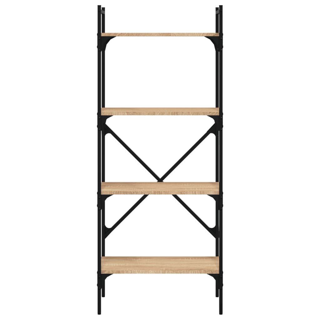 Bücherregal 4 Fächer Sonoma-Eiche 56x31,5x138,5cm Holzwerkstoff - Pazzar.ch