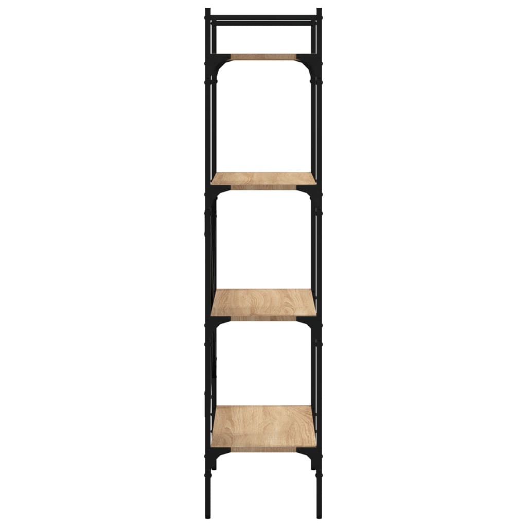 Bücherregal 4 Fächer Sonoma-Eiche 56x31,5x138,5cm Holzwerkstoff - Pazzar.ch