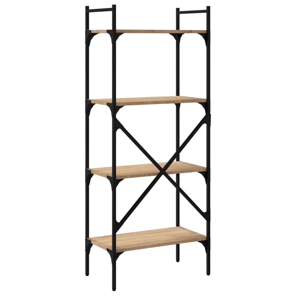 Bücherregal 4 Fächer Sonoma-Eiche 56x31,5x138,5cm Holzwerkstoff - Pazzar.ch