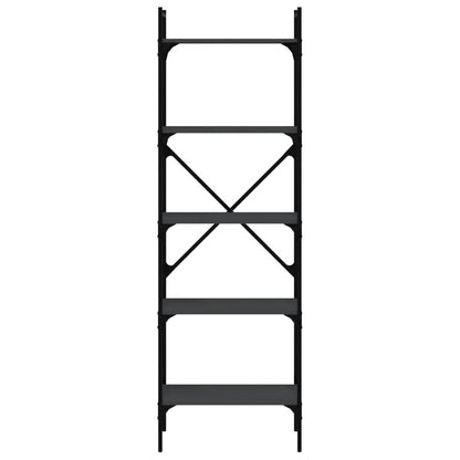 Bücherregal 5 Fächer Schwarz 56x31,5x174 cm Holzwerkstoff - Pazzar.ch