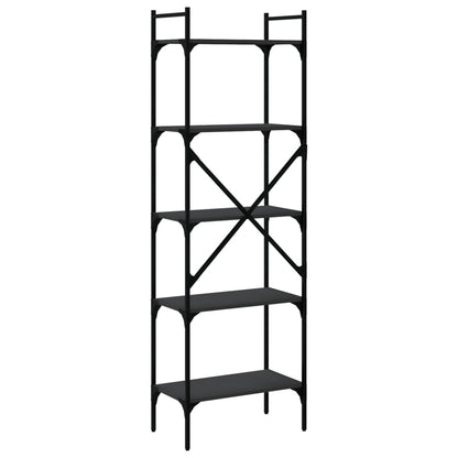 Bücherregal 5 Fächer Schwarz 56x31,5x174 cm Holzwerkstoff - Pazzar.ch
