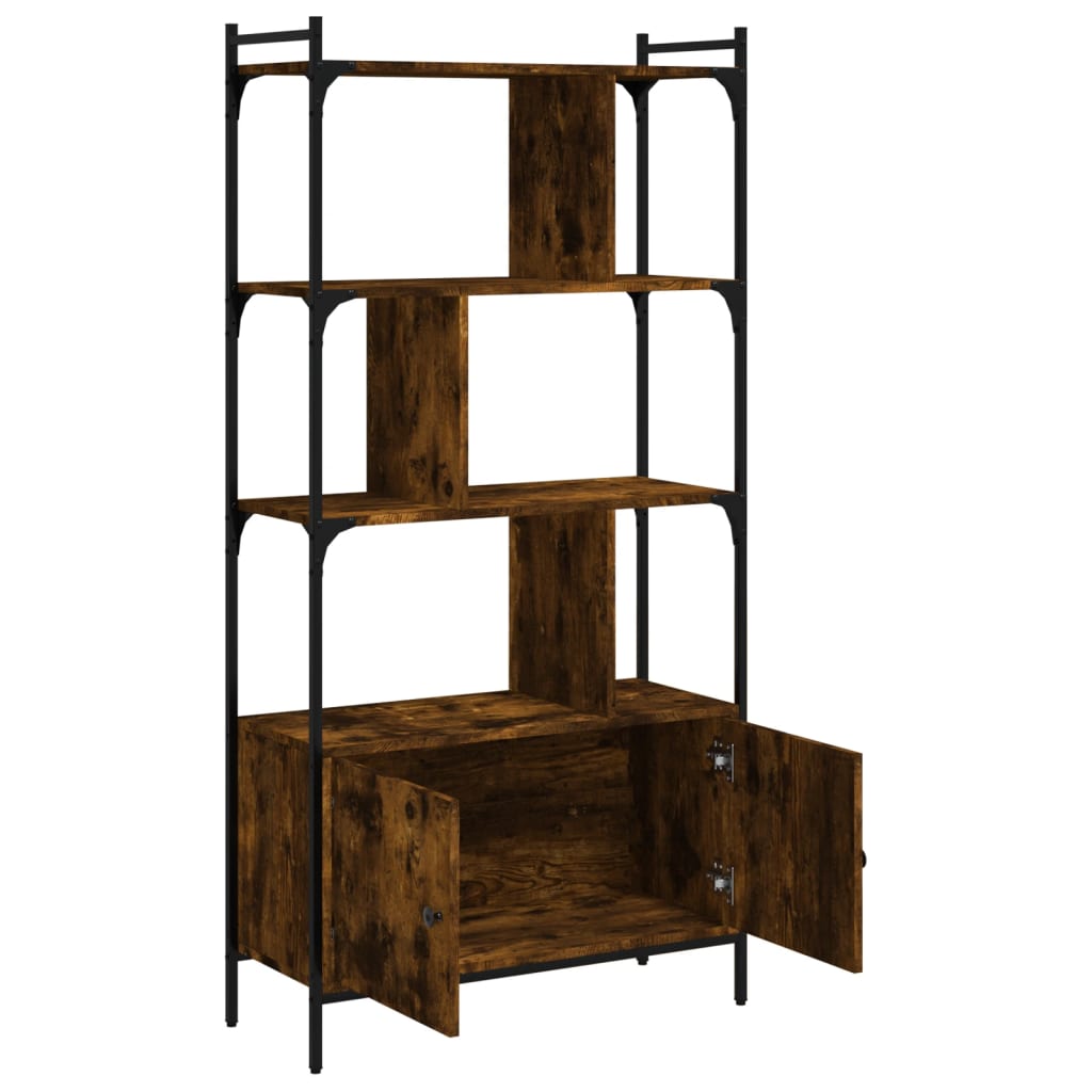 Bücherregal mit Tür Räuchereiche 76,5x30x154,5 cm Holzwerkstoff - Pazzar.ch