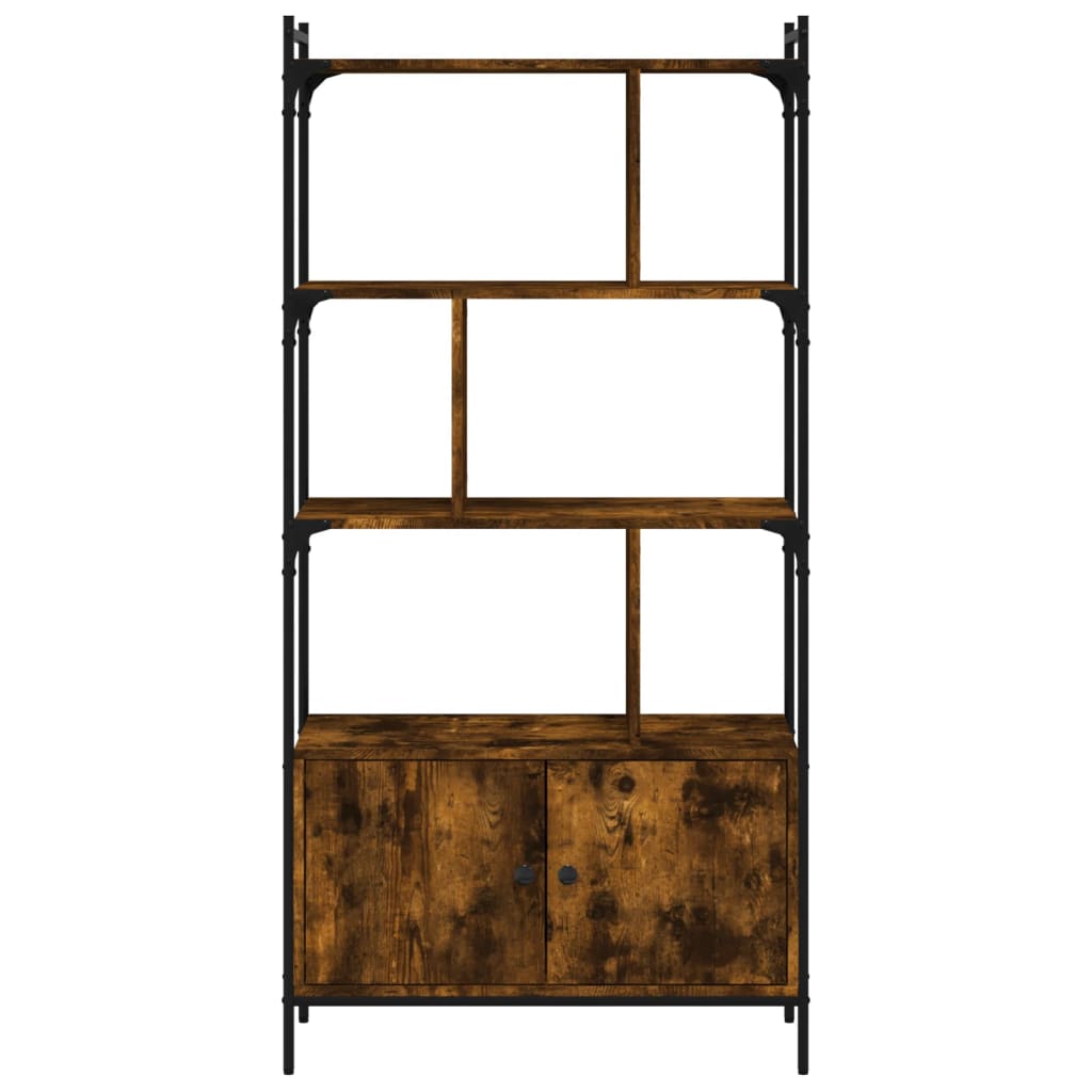 Bücherregal mit Tür Räuchereiche 76,5x30x154,5 cm Holzwerkstoff - Pazzar.ch