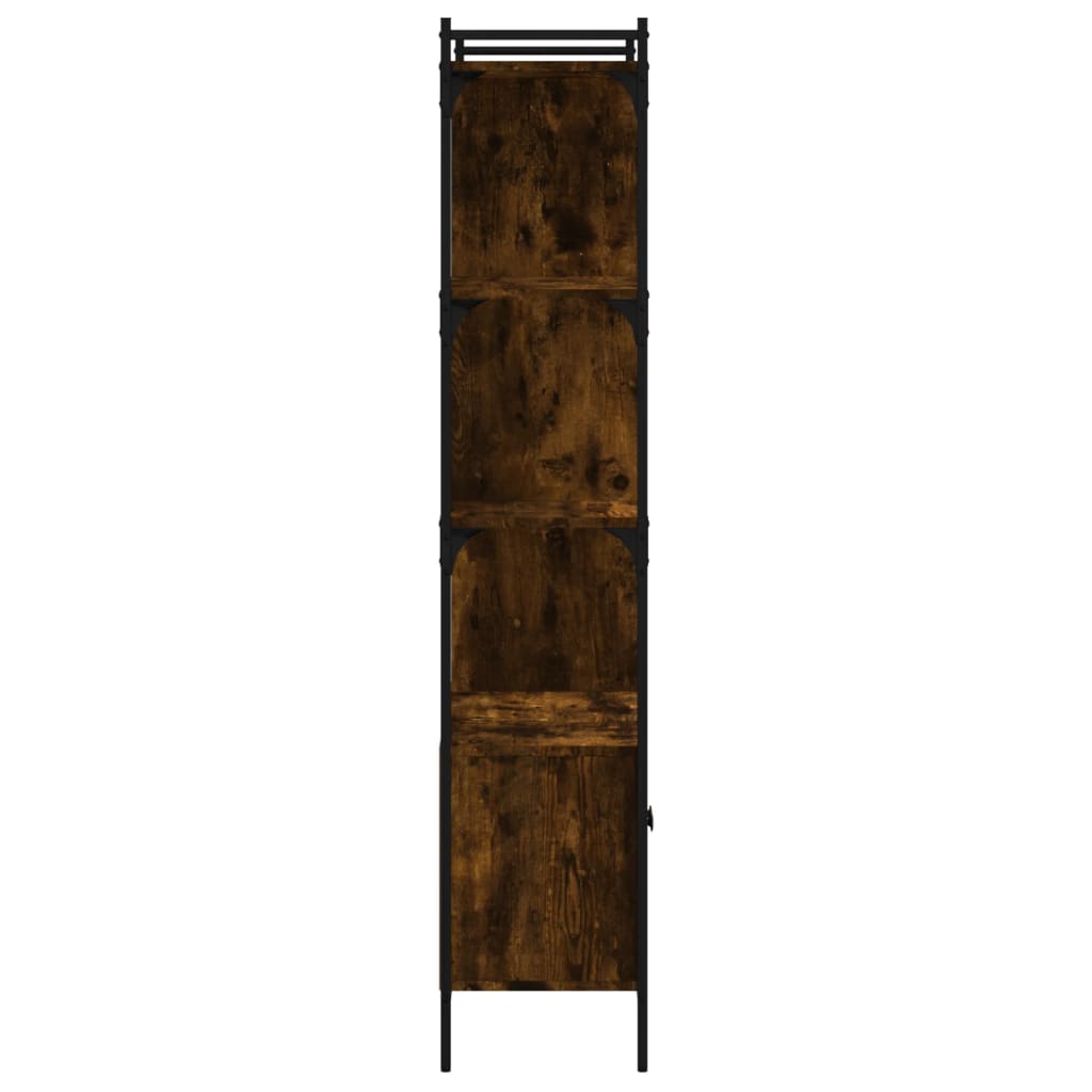 Bücherregal mit Tür Räuchereiche 76,5x30x154,5 cm Holzwerkstoff - Pazzar.ch