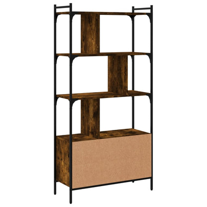 Bücherregal mit Tür Räuchereiche 76,5x30x154,5 cm Holzwerkstoff - Pazzar.ch