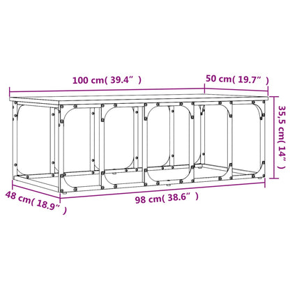 Couchtisch Schwarz 100x50x35,5 cm Holzwerkstoff - Pazzar.ch