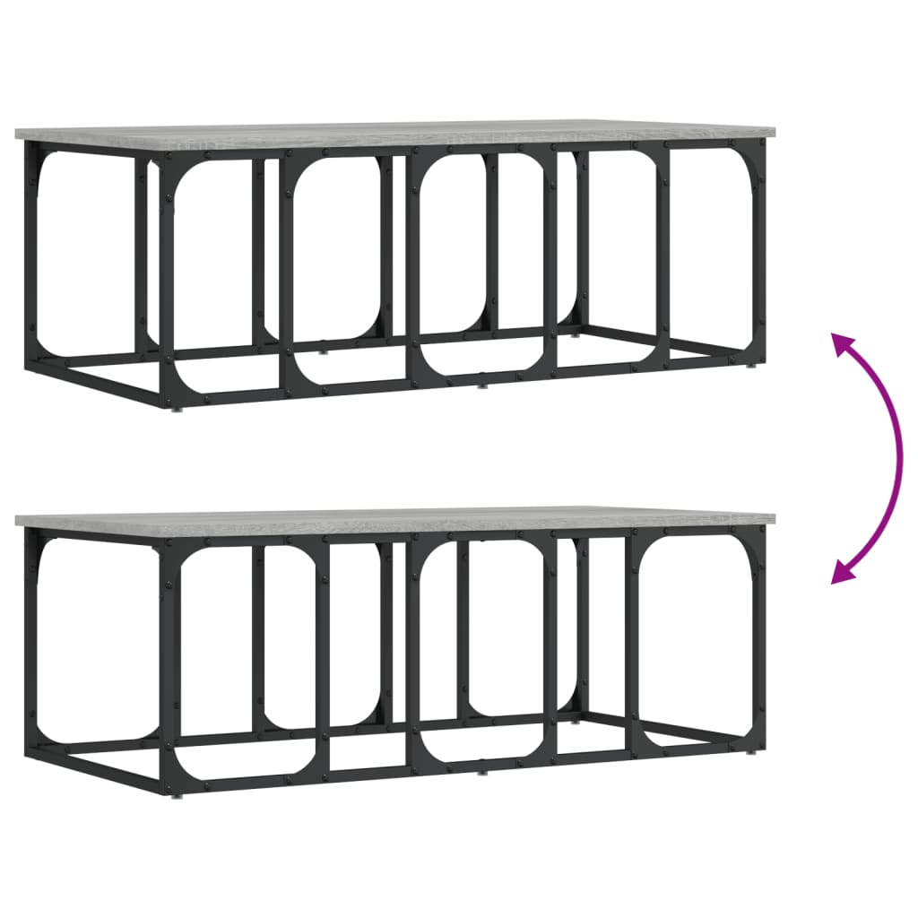 Couchtisch Grau Sonoma 100x50x35,5 cm Holzwerkstoff - Pazzar.ch
