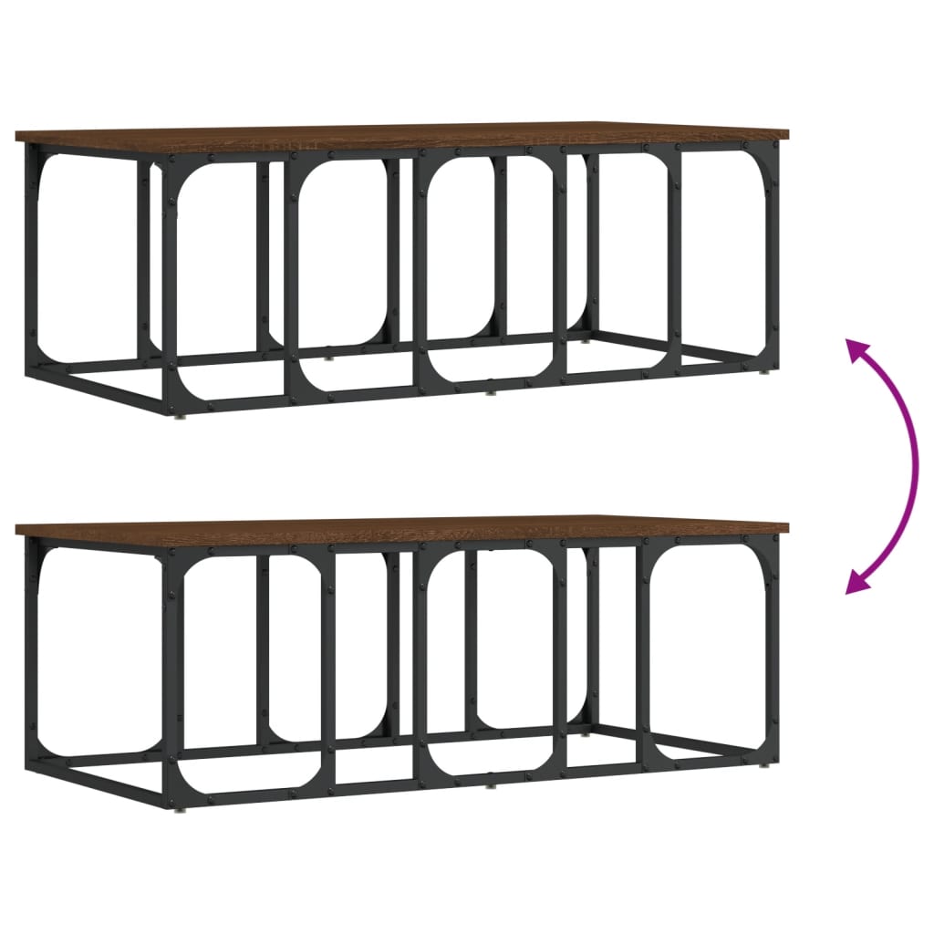 Couchtisch Braun Eichen-Optik 100x50x35,5 cm Holzwerkstoff - Pazzar.ch