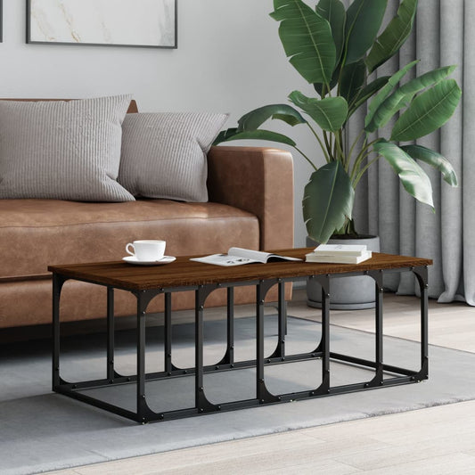 Couchtisch Braun Eichen-Optik 100x50x35,5 cm Holzwerkstoff - Pazzar.ch