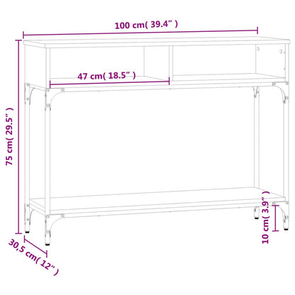 Konsolentisch Räuchereiche 100x30,5x75 cm Holzwerkstoff - Pazzar.ch