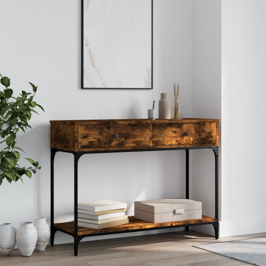 Konsolentisch Räuchereiche 100x34,5x75 cm Holzwerkstoff - Pazzar.ch