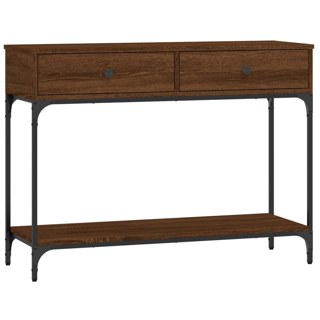 Konsolentisch Braun Eichen-Optik 100x34,5x75 cm Holzwerkstoff - Pazzar.ch