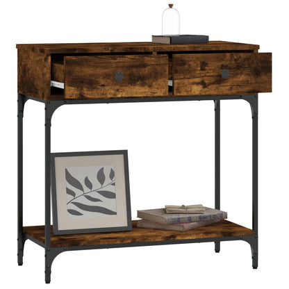 Konsolentisch Räuchereiche 75x34,5x75 cm Holzwerkstoff - Pazzar.ch