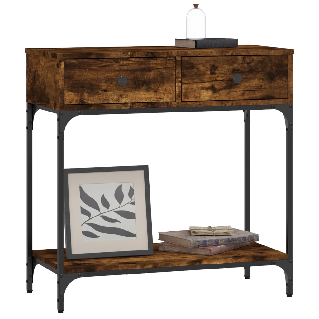 Konsolentisch Räuchereiche 75x34,5x75 cm Holzwerkstoff - Pazzar.ch
