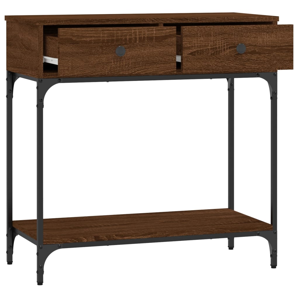 Konsolentisch Braun Eichen-Optik 75x34,5x75 cm Holzwerkstoff - Pazzar.ch