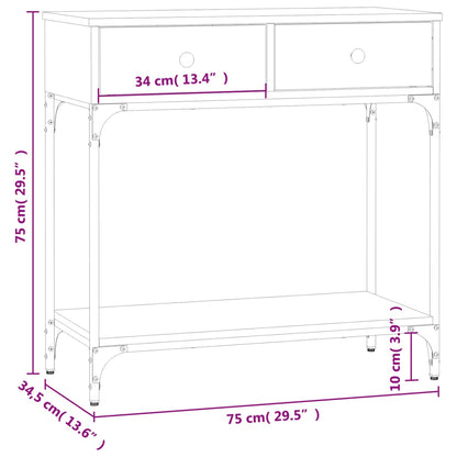 Konsolentisch Braun Eichen-Optik 75x34,5x75 cm Holzwerkstoff - Pazzar.ch