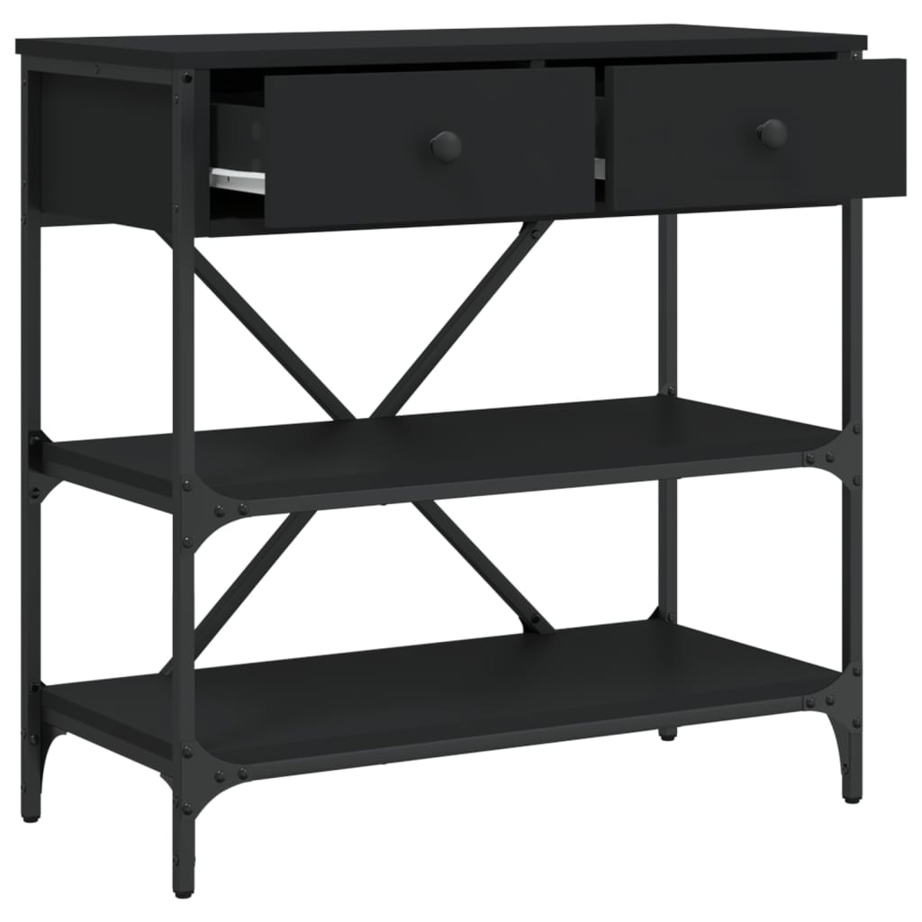 Konsolentisch Schwarz 75x34,5x75 cm Holzwerkstoff - Pazzar.ch