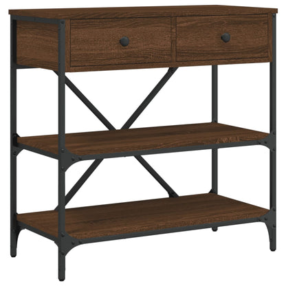 Konsolentisch Braun Eichen-Optik 75x34,5x75 cm Holzwerkstoff - Pazzar.ch
