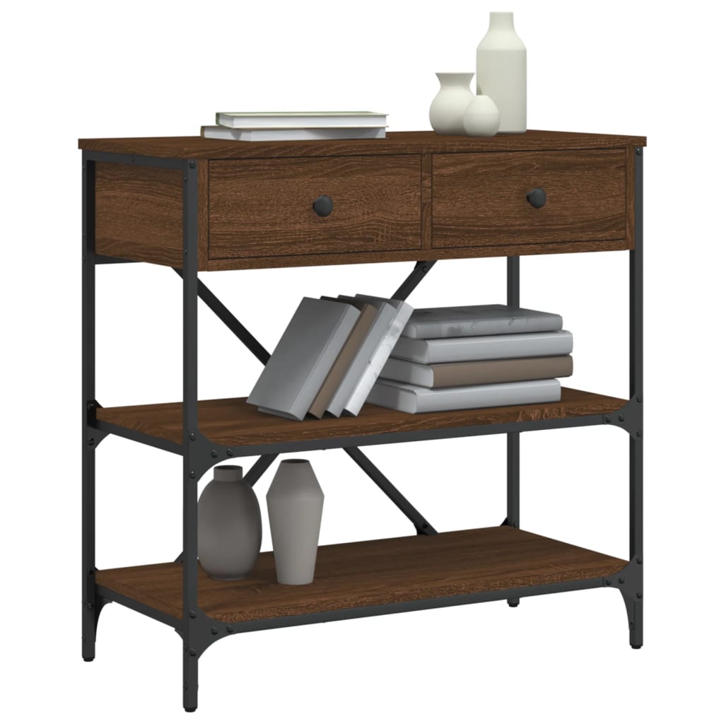 Konsolentisch Braun Eichen-Optik 75x34,5x75 cm Holzwerkstoff - Pazzar.ch