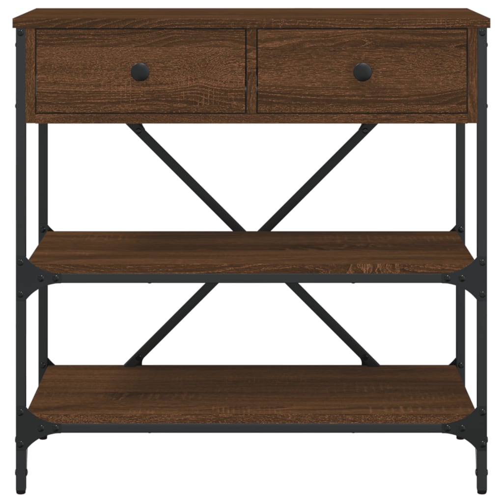 Konsolentisch Braun Eichen-Optik 75x34,5x75 cm Holzwerkstoff - Pazzar.ch