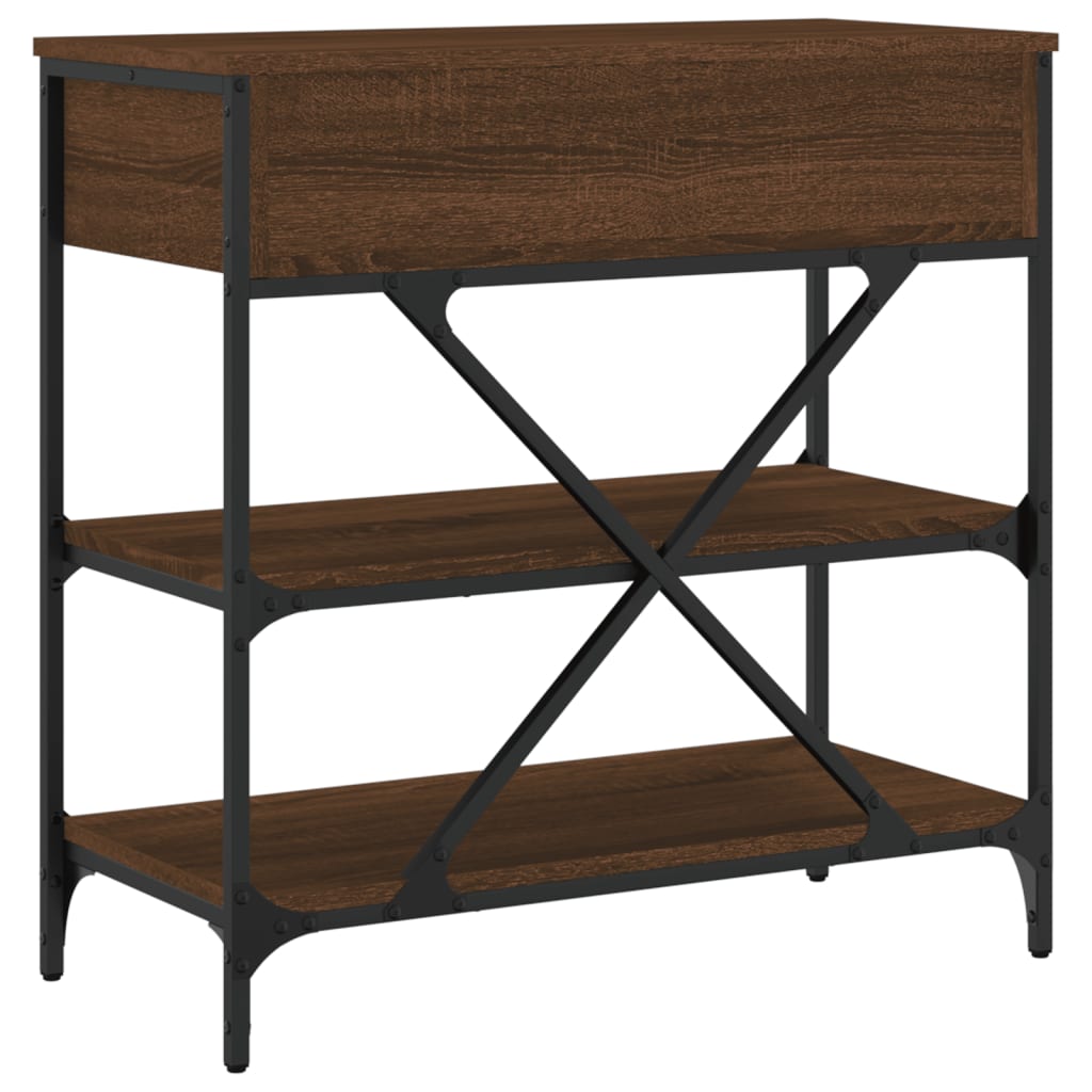 Konsolentisch Braun Eichen-Optik 75x34,5x75 cm Holzwerkstoff - Pazzar.ch