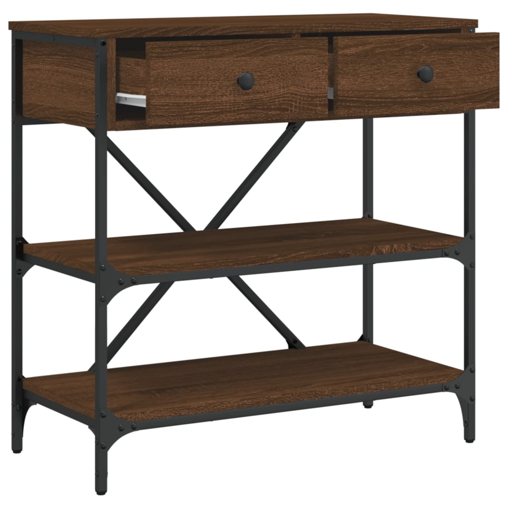 Konsolentisch Braun Eichen-Optik 75x34,5x75 cm Holzwerkstoff - Pazzar.ch