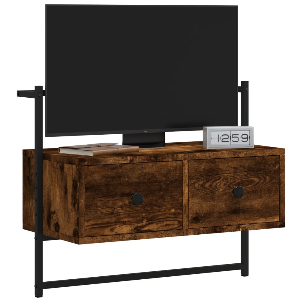 TV-Wandschrank Räuchereiche 60,5x30x51 cm Holzwerkstoff - Pazzar.ch