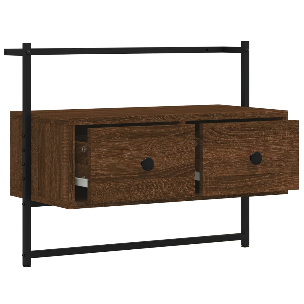 TV-Wandschrank Braun Eiche 60,5x30x51 cm Holzwerkstoff - Pazzar.ch