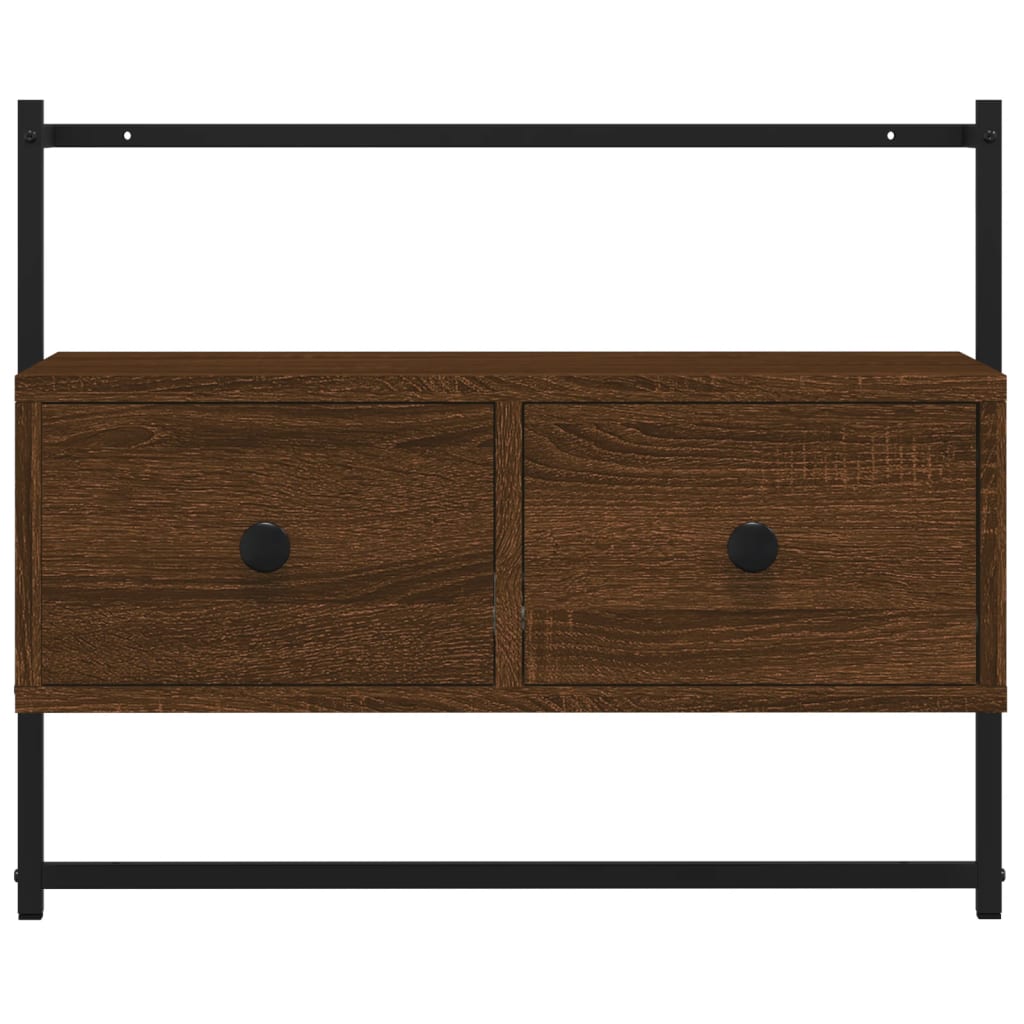 TV-Wandschrank Braun Eiche 60,5x30x51 cm Holzwerkstoff - Pazzar.ch
