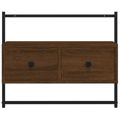 TV-Wandschrank Braun Eiche 60,5x30x51 cm Holzwerkstoff - Pazzar.ch