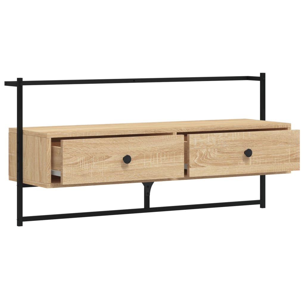 TV-Wandschrank Sonoma-Eiche 100,5x30x51 cm Holzwerkstoff - Pazzar.ch