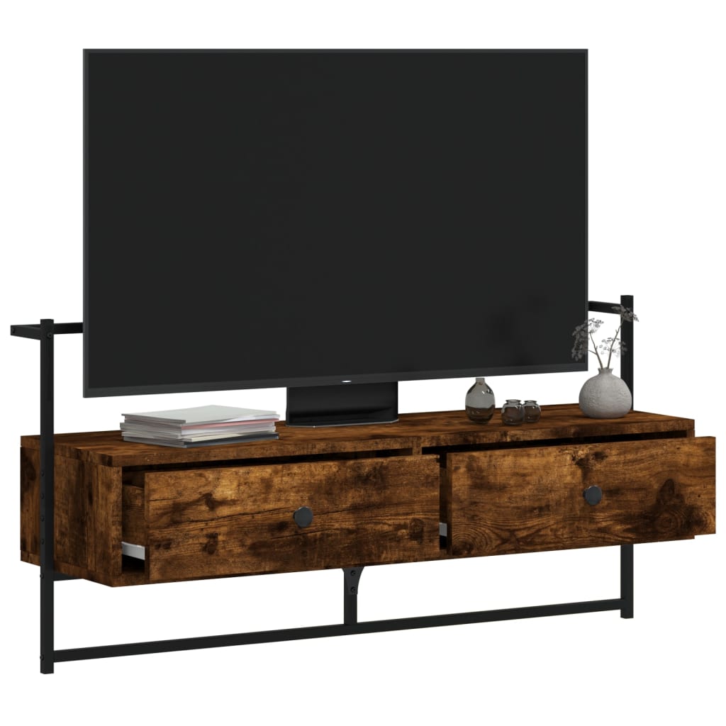 TV-Wandschrank Räuchereiche 100,5x30x51 cm Holzwerkstoff - Pazzar.ch