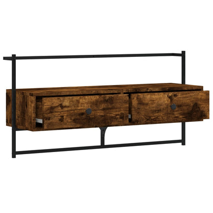 TV-Wandschrank Räuchereiche 100,5x30x51 cm Holzwerkstoff - Pazzar.ch