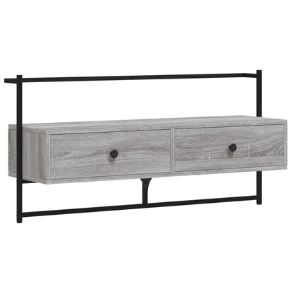 TV-Wandschrank Grau Sonoma 100,5x30x51 cm Holzwerkstoff - Pazzar.ch
